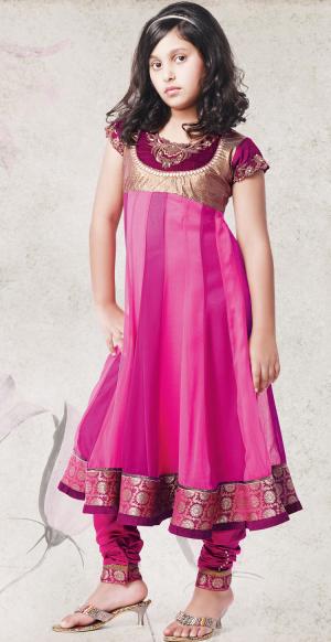 Розово-фиолетовое платье с короткими рукавами + летние фиолетово-красные брюки для девочек от 6 до 16 лет